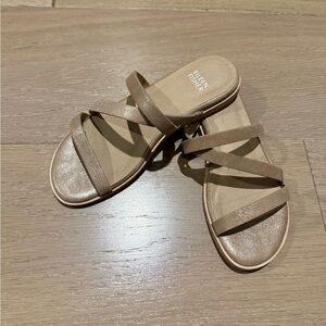 Eileen Fisher Tan Sandals with Woven Straps
